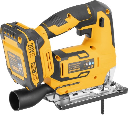 Электролобзик аккумуляторный Denzel CJH-20-80 (АКБ и ЗУ)