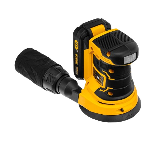 Эксцентриковая шлифмашина аккумуляторная Denzel COS-125 (АКБ и ЗУ)