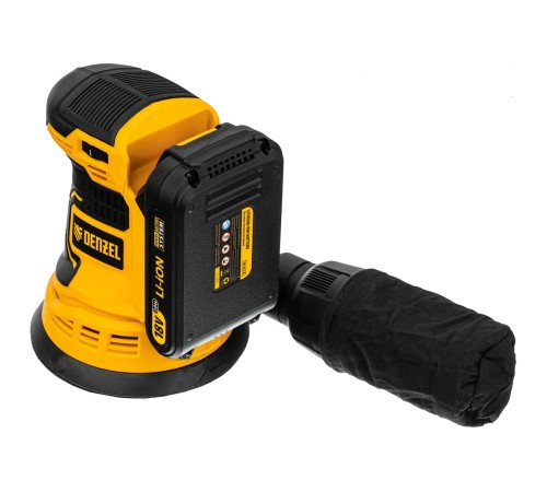 Эксцентриковая шлифмашина аккумуляторная Denzel COS-125 (АКБ и ЗУ)