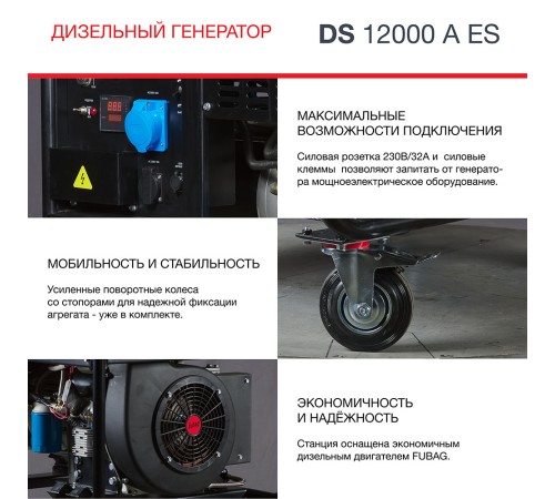 Генератор дизельный FUBAG DS 12000 A ES