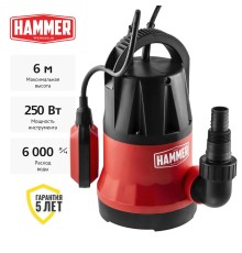Дренажный насос  Hammer NAP250CD