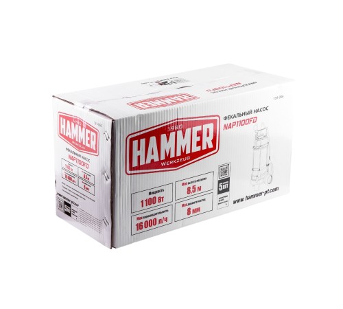 Фекальный насос  Hammer NAP1100FD