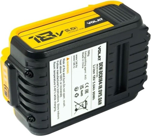 Аккумуляторная батарея для DeWalt VOLAT 18.0V 5.0AH (Li-ion) DEW-DCB184
