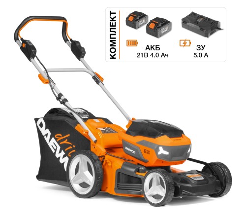 Газонокосилка аккумуляторная  Daewoo Power DLM 5042Li SET (2хАКБ и ЗУ)