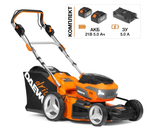 Газонокосилка аккумуляторная  Daewoo Power DLM 5042Li-S SET (2хАКБ и ЗУ)
