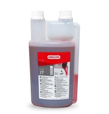 Масло моторное минеральное Oregon 2T красное 1L с дозатором