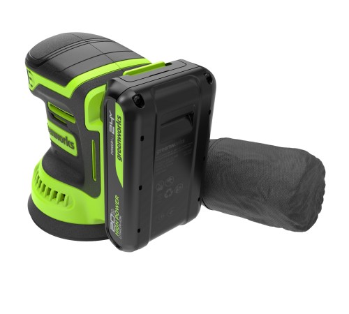 Эксцентриковая шлифовальная машина аккумуляторная Greenworks 24V OS325 (1хАКБ 2Ач и ЗУ)