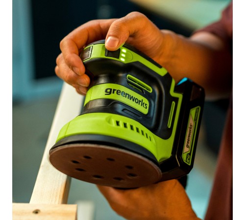 Эксцентриковая шлифовальная машина аккумуляторная Greenworks 24V OS325 (Без АКБ и ЗУ)