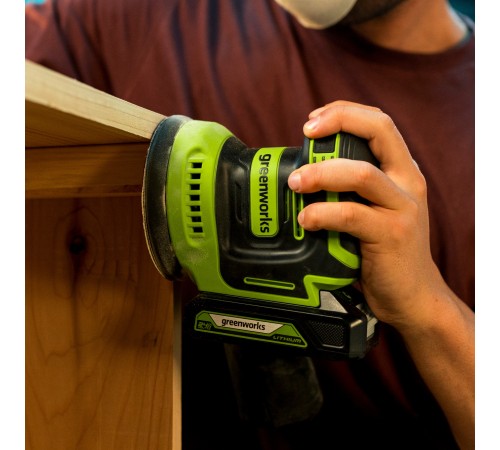 Эксцентриковая шлифовальная машина аккумуляторная Greenworks 24V OS325 (Без АКБ и ЗУ)