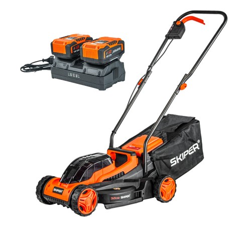 Газонокосилка аккумуляторная Skiper KW320 (2хАКБ и ЗУ)