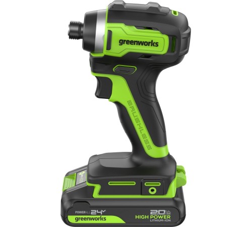 Винтоверт ударный аккумуляторный  Greenworks 24V ID3170 (2хАКБ 2Ач и ЗУ)