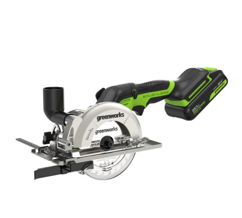 Циркулярная пила аккумуляторная Greenworks 24V G24MCS (1хАКБ 2Ач и ЗУ)