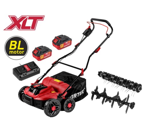 Аэратор-скарификатор аккумуляторный Wortex CAE 3736 ALL1 XLT SET (2хАКБ и ЗУ)