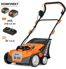 Аэратор-скарификатор аккумуляторный Daewoo Power DSC 3842Li SET (2хАКБ и ЗУ)