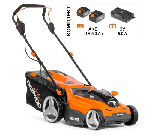 Газонокосилка аккумуляторная Daewoo Power DLM 4142Li SET (2хАКБ и ЗУ)