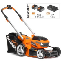 Газонокосилка аккумуляторная Daewoo Power DLM 5042Li-SV SET (2хАКБ и ЗУ)