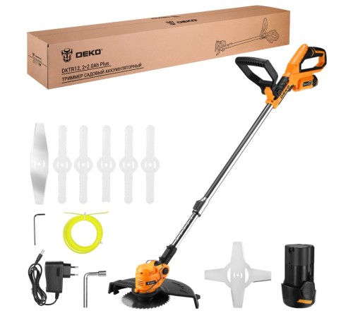 Триммер аккумуляторный Deko DKTR12 (2хАКБ и ЗУ) 085-2006