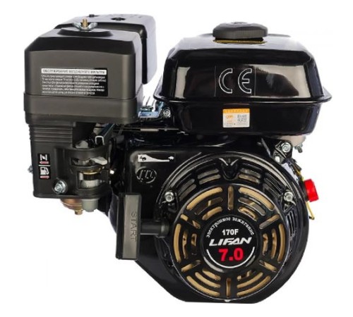 Двигатель бензиновый Lifan 170F-R (сцепление и редуктор 2:1) 7лс
