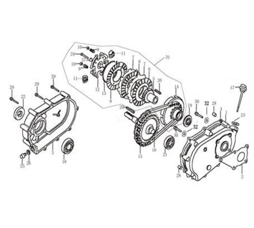 Двигатель бензиновый Lifan KP230E-R (сцепление и редуктор 2:1) 8лс (вал 20мм)