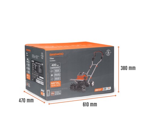 Культиватор аккумуляторный  Daewoo Power DAT 3542Li (Без АКБ и ЗУ)