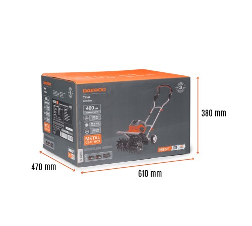 Культиватор аккумуляторный  Daewoo Power DAT 3542Li SET (АКБ и ЗУ)