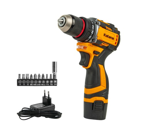 Дрель-шуруповерт аккумуляторная KATANA CD2000 в кор. (АКБ и ЗУ)