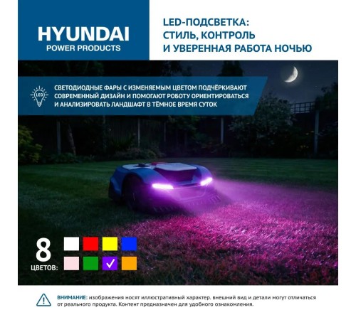 Газонокосилка-робот аккумуляторная  Hyundai L-CORTEX-7
