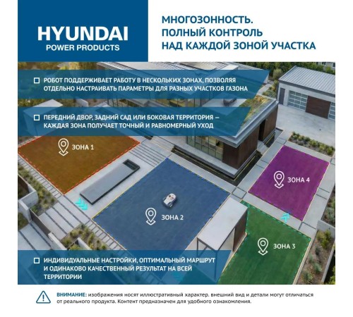 Газонокосилка-робот аккумуляторная  Hyundai L-CORTEX-7