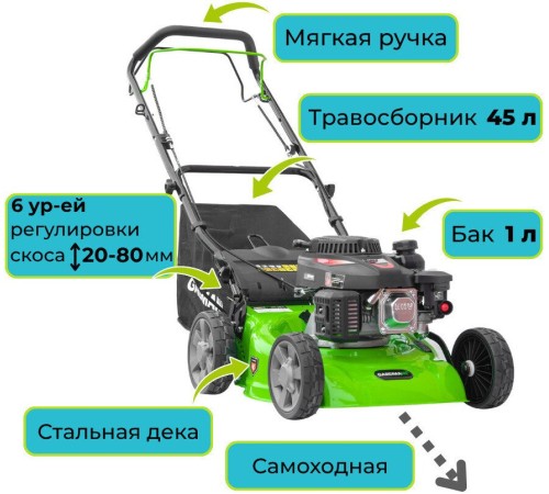 Газонокосилка бензиновая GARDMANN GML-405S