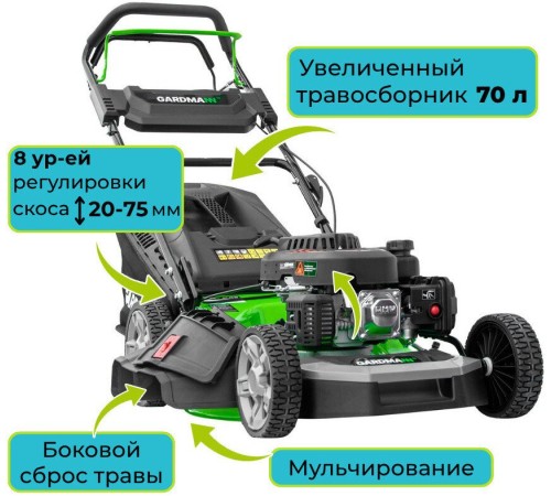 Газонокосилка бензиновая GARDMANN GML-515SM