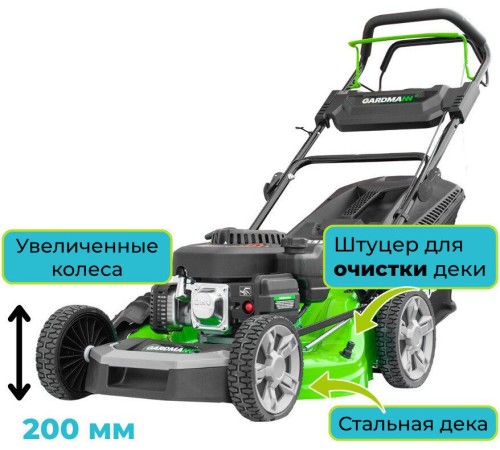 Газонокосилка бензиновая GARDMANN GML-515SM