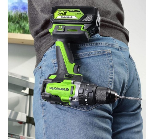 Дрель-шуруповерт аккумуляторная Greenworks 24V GD24DD90 (1хАКБ 5Ач и ЗУ)