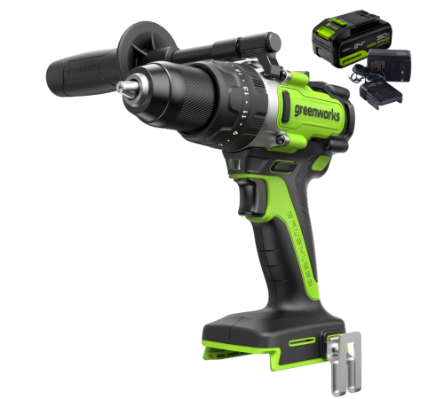 Дрель-шуруповерт ударная аккумуляторная Greenworks 24V GD24DD140 (1хАКБ 5Ач и ЗУ)