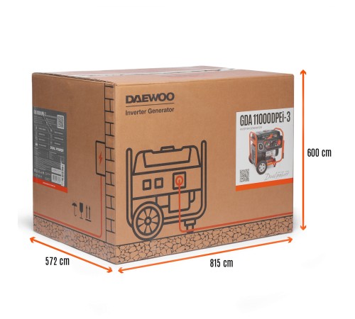Генератор инверторный бензиновый  Daewoo Power GDA 11000DPEi-3