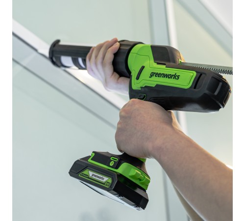 Пистолет для герметиков аккумуляторный Greenworks 24V G24CAU (1хАКБ 2Ач и ЗУ)
