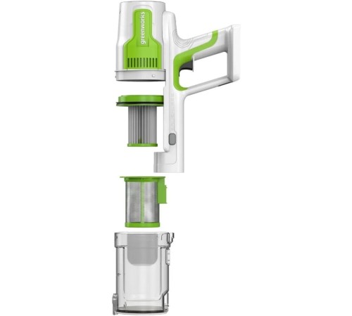 Пылесос вертикальный аккумуляторный Greenworks 24V SV24532 (1хАКБ 2Ач и ЗУ)