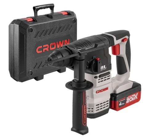 Перфоратор аккумуляторный Crown CT28001HX-4 BMC (2хАКБ и ЗУ)
