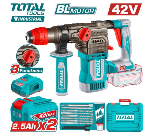 Перфоратор аккумуляторный Total TRHLI422882 (2хАКБ и ЗУ)