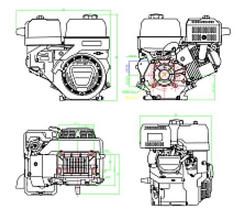 Двигатель бензиновый Lifan KP460E-R (сцепление и редуктор 2:1) 20лс