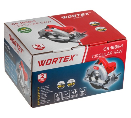 Пила циркулярная Wortex CS 1655-1 в кор.