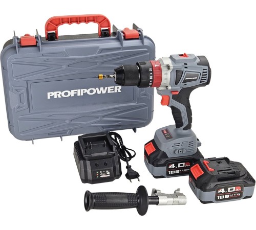 Ударная дрель-шуруповерт аккумуляторная ProfiPower MKDHP-20V E0087 (2хАКБ и ЗУ)