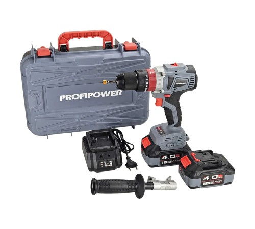 Ударная дрель-шуруповерт аккумуляторная ProfiPower MKDHP-20V E0087 (2хАКБ и ЗУ)