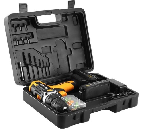 Дрель-шуруповерт аккумуляторная  Deko Banger 20V ONE + SET 63 (2хАКБ 1,5АЧ и ЗУ)