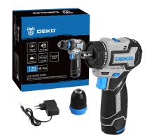 Дрель-шуруповерт аккумуляторная  Deko Loner 12V PRO (АКБ 3Ач и ЗУ)