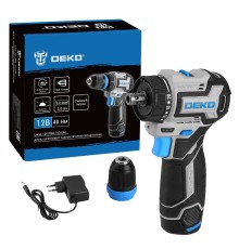Дрель-шуруповерт аккумуляторная  Deko Loner 12V PRO (АКБ 3Ач и ЗУ)