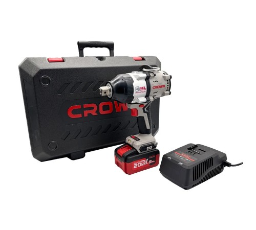 Гайковерт ударный аккумуляторный  Crown CT22056HX-8SC4 BMC (АКБ и ЗУ)