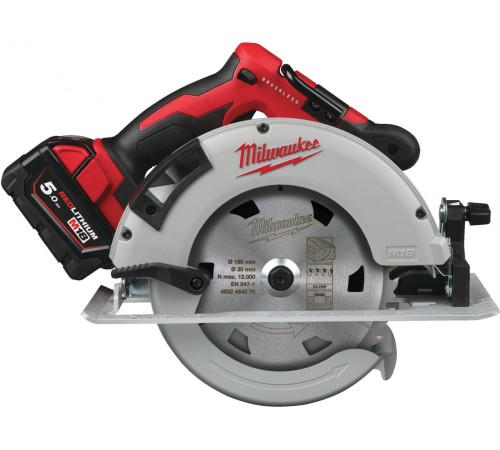 Дисковая пила аккумуляторная Milwaukee M18 BLCS66-502X 4933464590 (2хАКБ и ЗУ)
