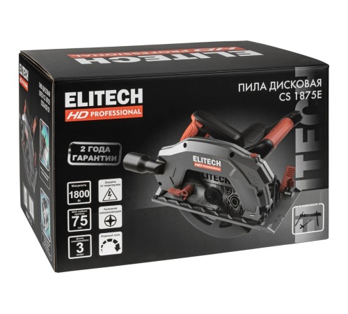 Дисковая пила ELITECH CS 1875E