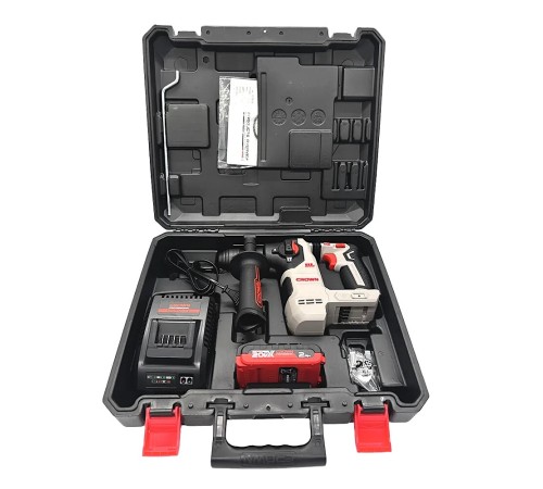 Перфоратор аккумуляторный Crown CT28018HX-2S BMC (2хАКБ и ЗУ)