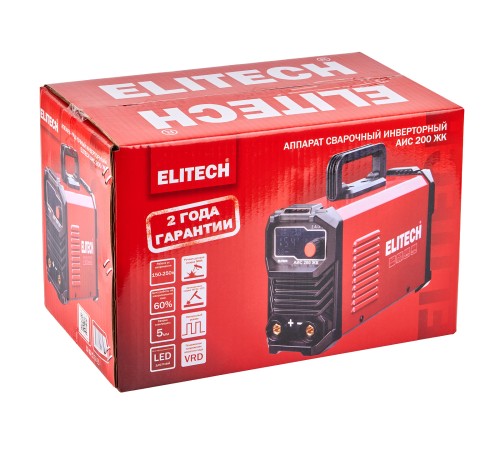 Сварочный инвертор ELITECH АИС 200 ЖК